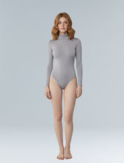 Long Sleeve Turtle Neck Bodysuit - HeyShape