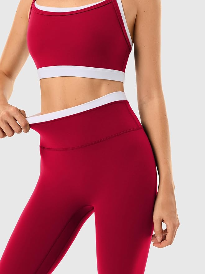Leggings sin costuras de cintura alta y sujetador deportivo de doble capa