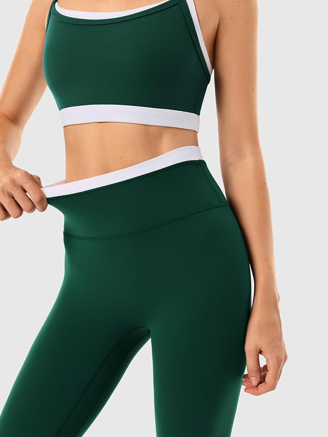 Leggings sin costuras de cintura alta y sujetador deportivo de doble capa
