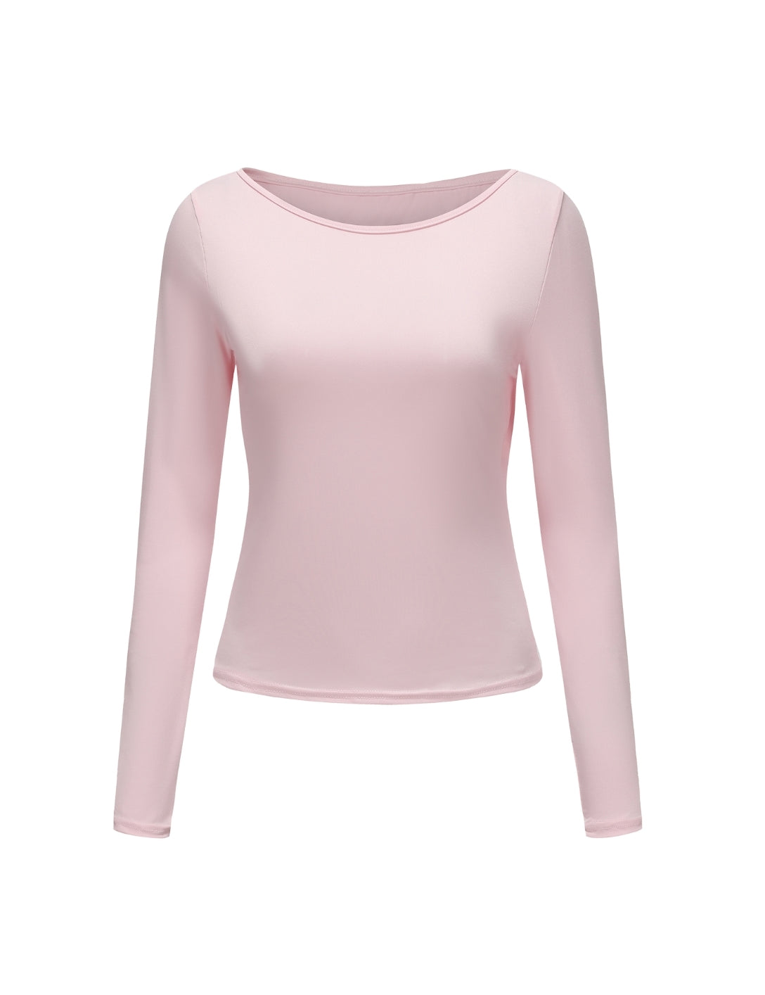 Boat Neck Long Sleeve Top - HeyShape