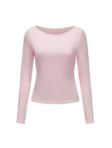 Boat Neck Long Sleeve Top
