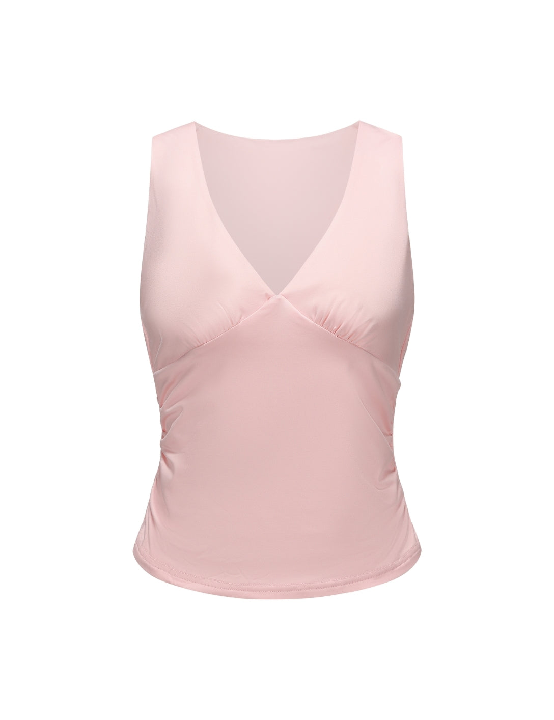 V-Neck Ruched Top - HeyShape
