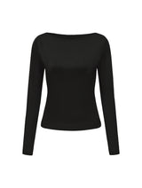 Top Manga Larga Cuello Barco