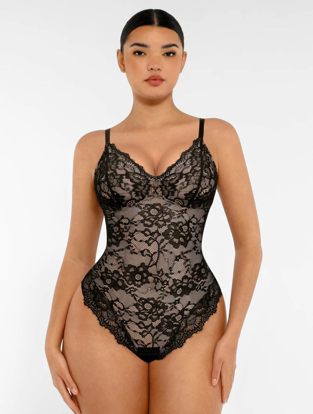 Shapewear Laced Bodysuit - HeyShape