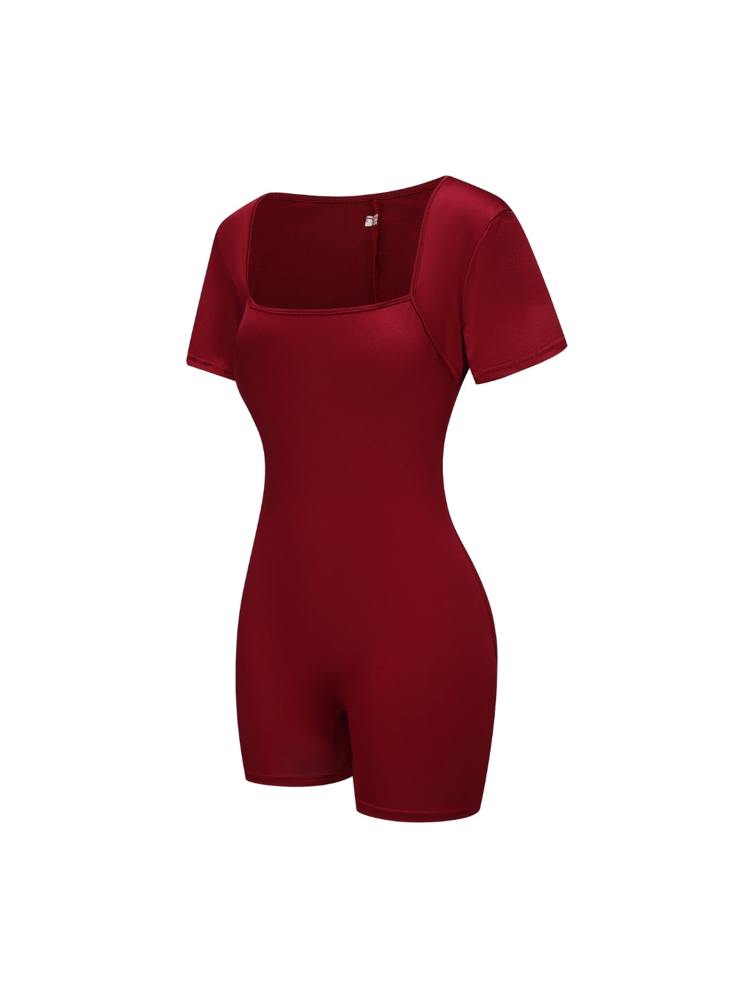Square Neck Short Sleeve Jumpsuit - HeyShape