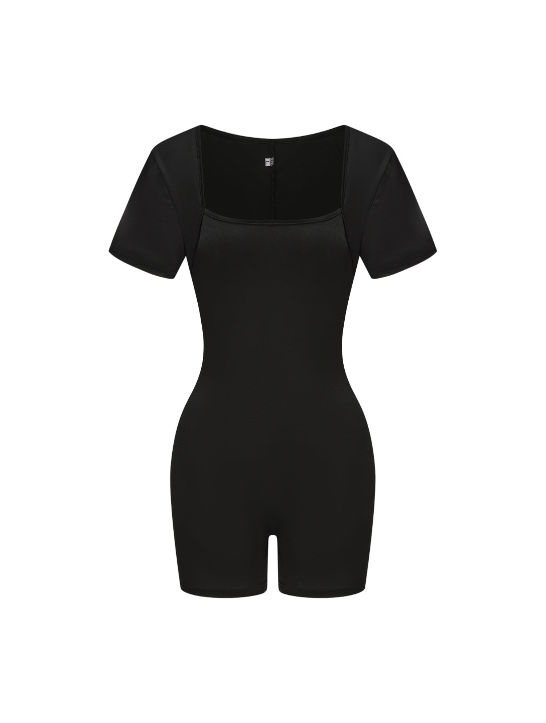 Square Neck Short Sleeve Jumpsuit - HeyShape