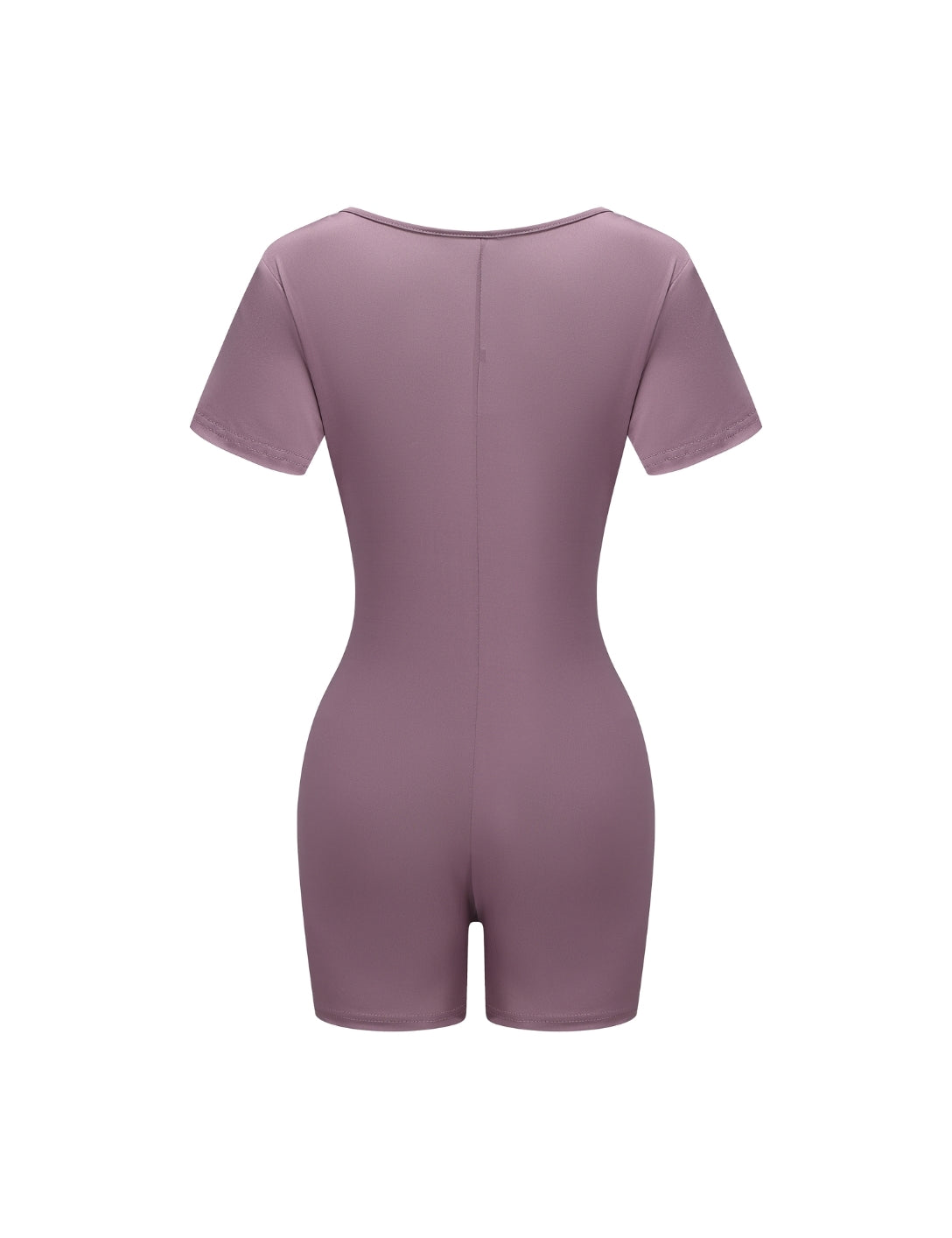 Square Neck Short Sleeve Jumpsuit - HeyShape