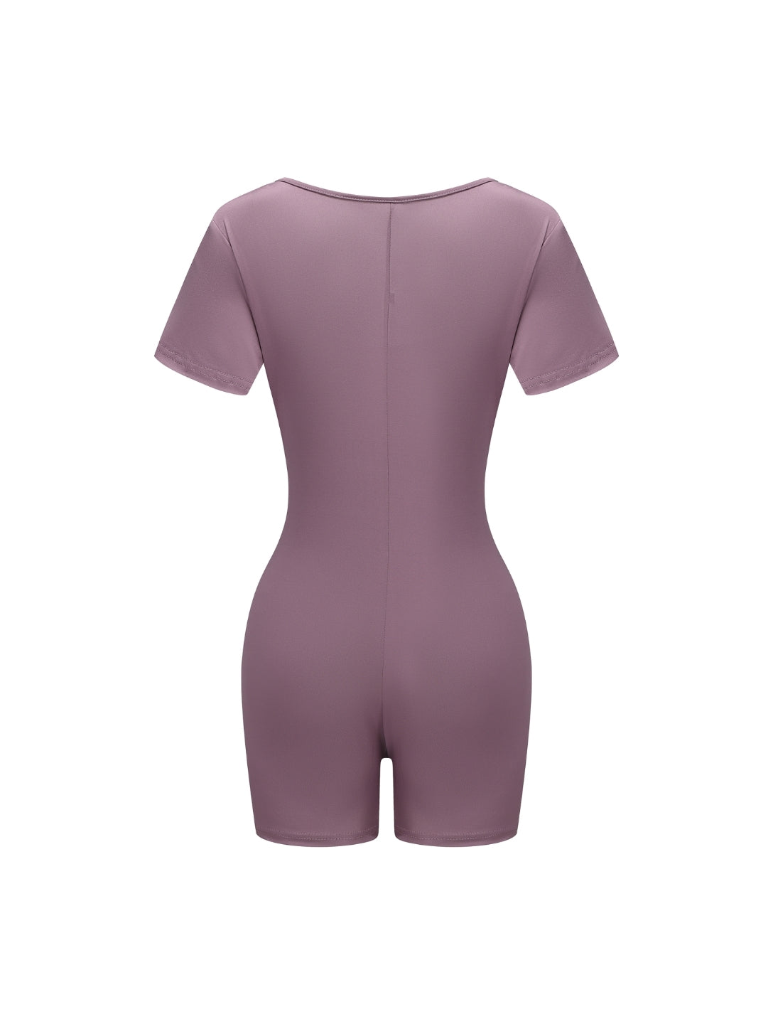 Square Neck Short Sleeve Jumpsuit - HeyShape