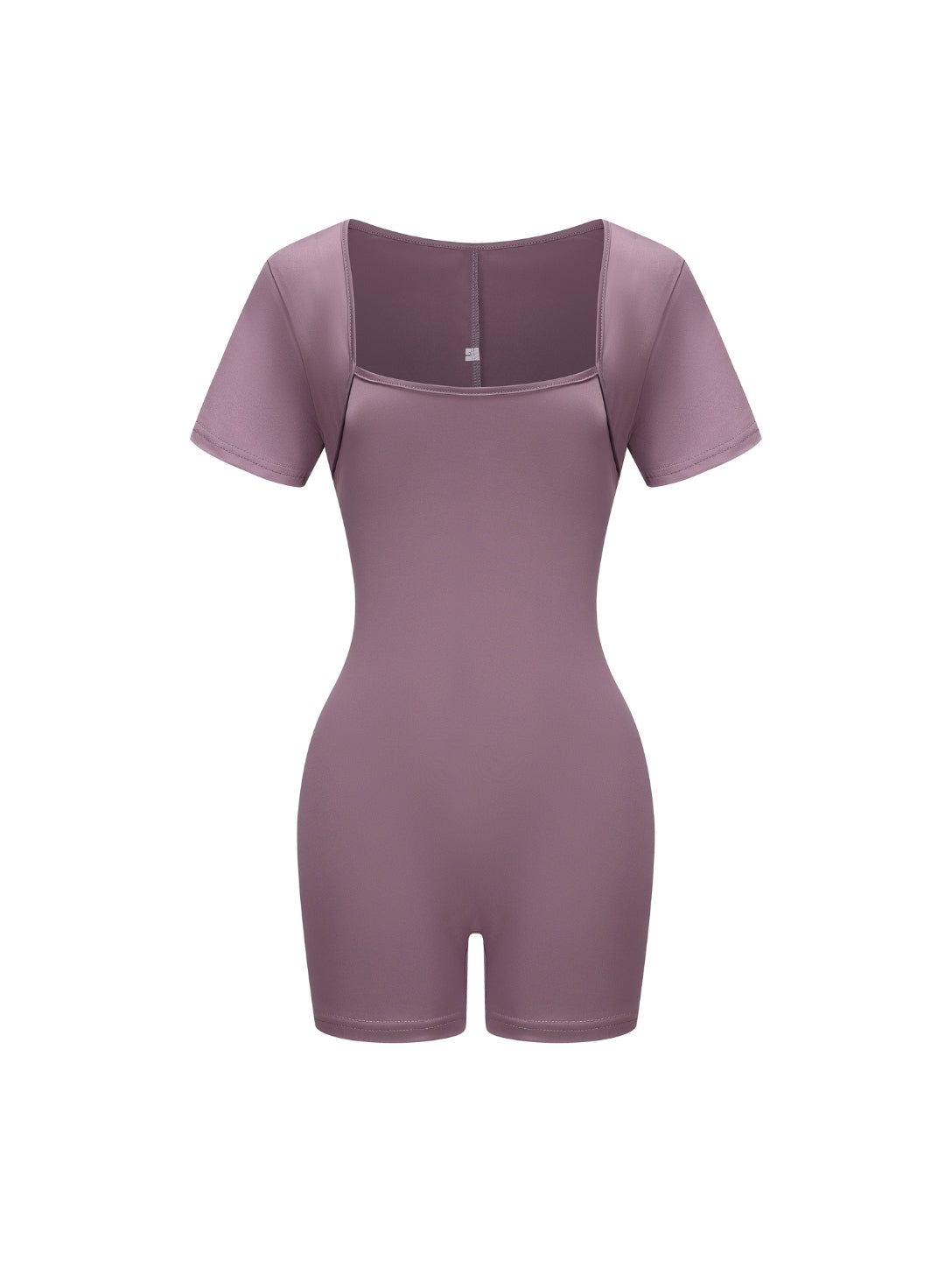 Square Neck Short Sleeve Jumpsuit - HeyShape