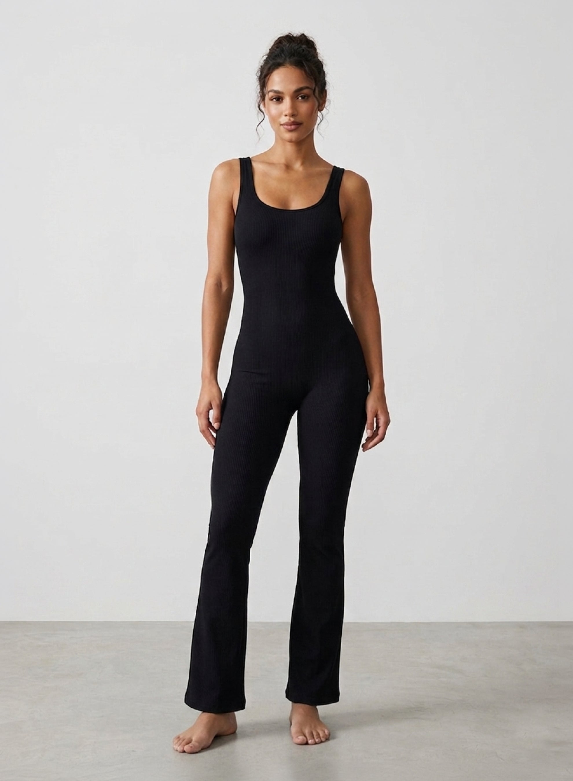 Flared Sports Jumpsuit - HeyShape