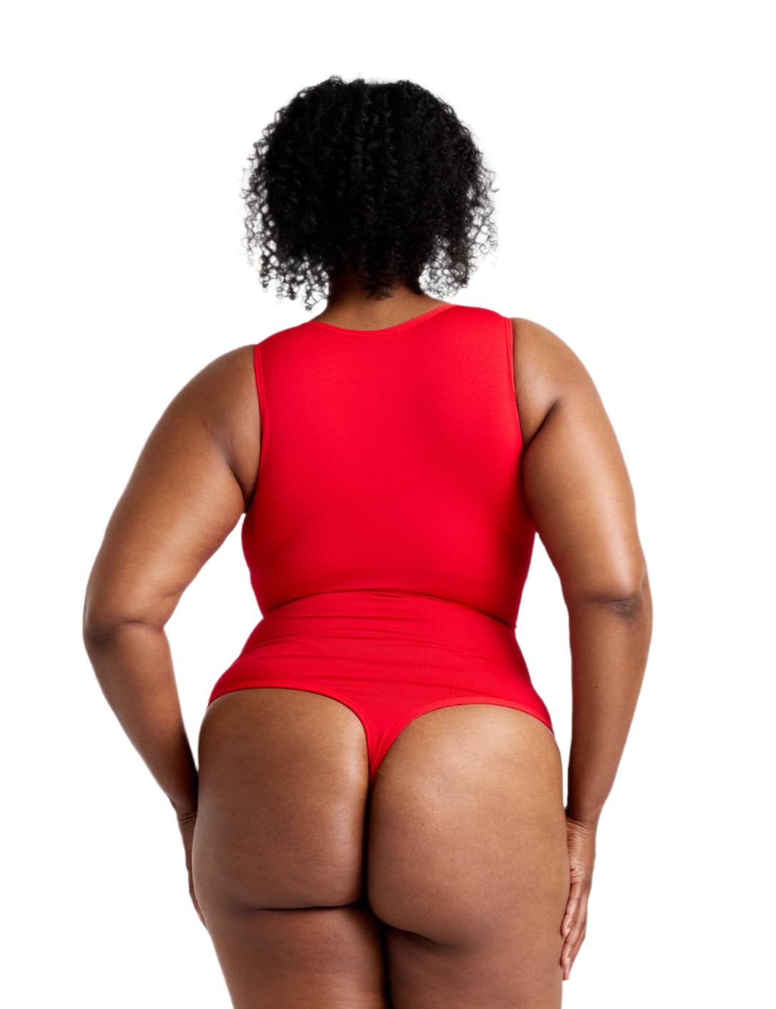 Round Neck Thong Bodysuit - HeyShape