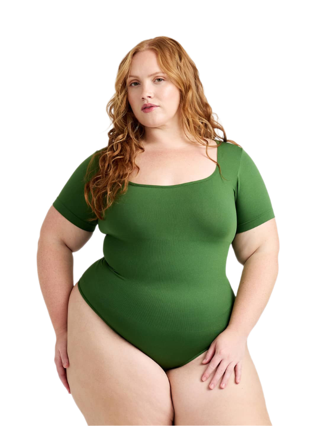 Square Neck Thong Bodysuit - HeyShape