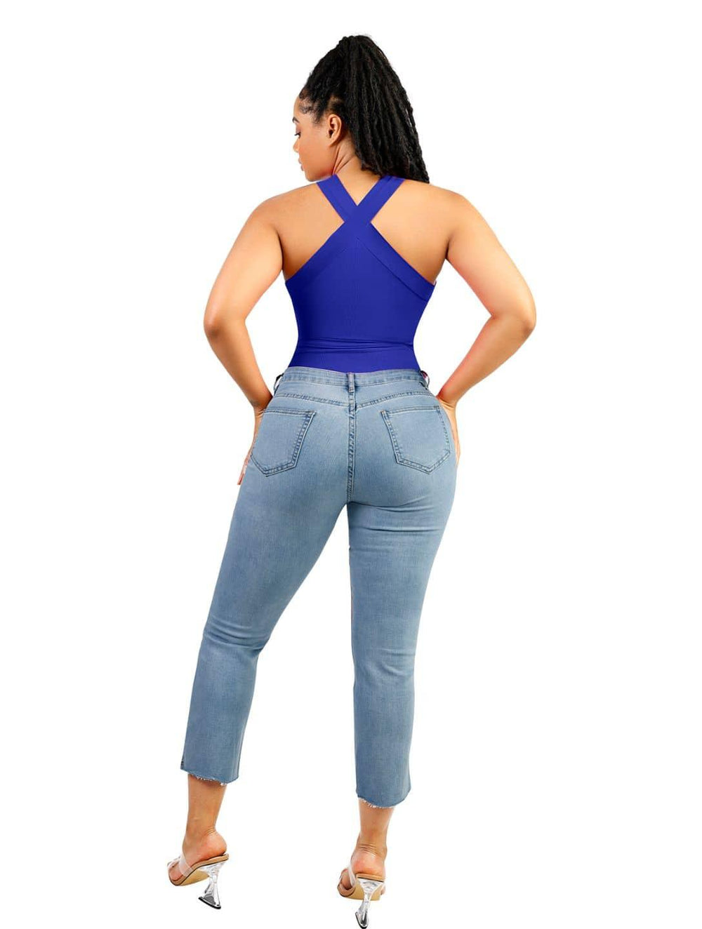Crossover Halter Shapewear Bodysuit | HeyShape