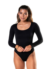 Long Sleeve Thong Bodysuit - HeyShape