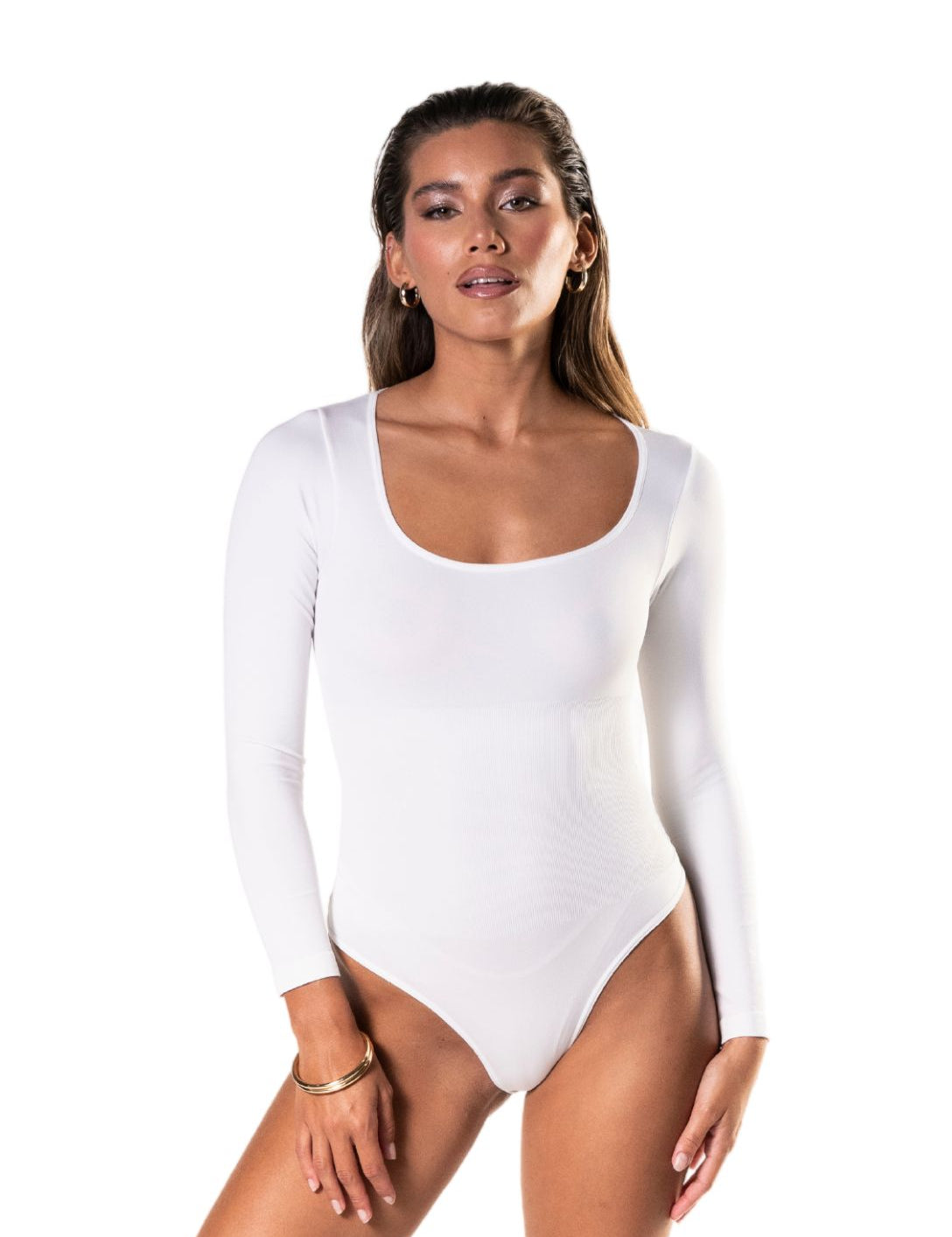 Long Sleeve Thong Bodysuit - HeyShape