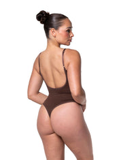 Low Back Snatched Thong Bodysuit - HeyShape