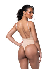 Low Back Snatched Thong Bodysuit - HeyShape