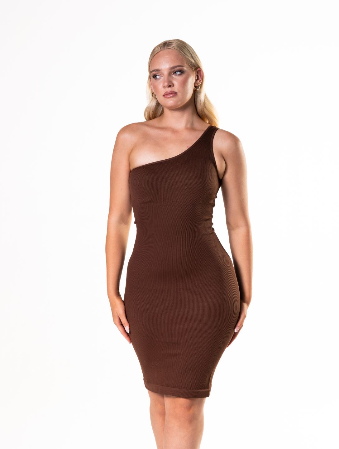 One Shoulder Shapewear Minikleid