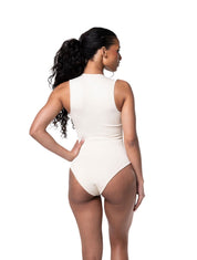 Ribbed Square Neck Shapewear Bodysuit - HeyShape