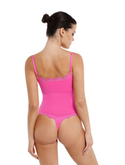 Seamless Laced Thong Bodysuit - HeyShape