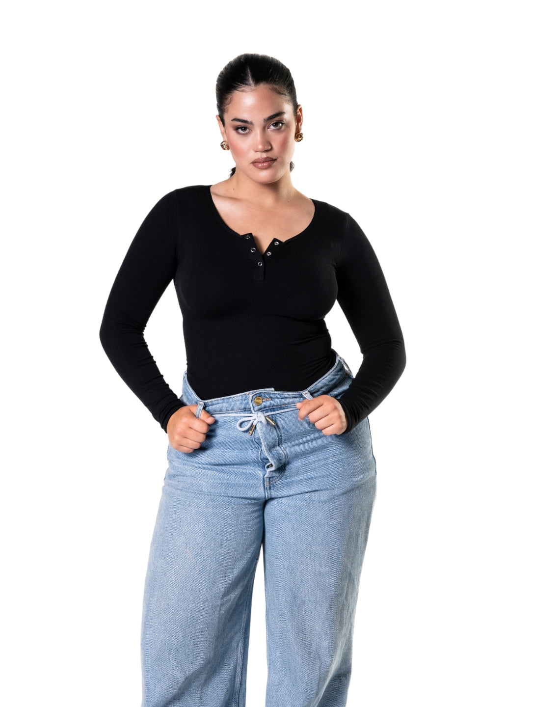 Seamless Long Sleeve Thong Bodysuit - HeyShape