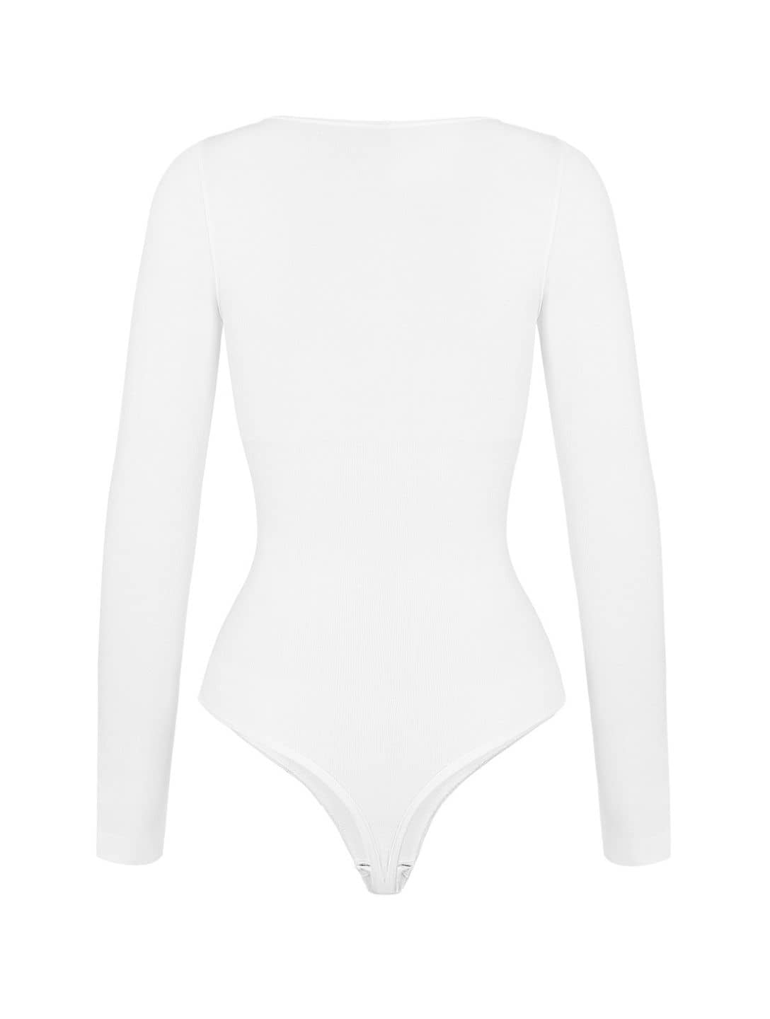 Seamless Long Sleeve Thong Bodysuit - HeyShape