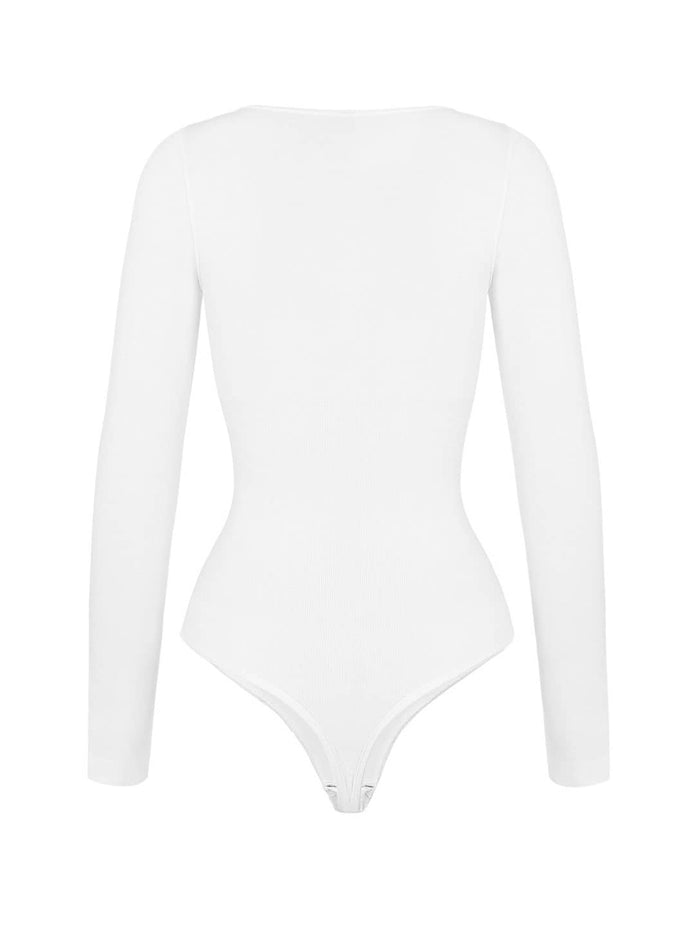 Seamless Long Sleeve Thong Bodysuit | HeyShape