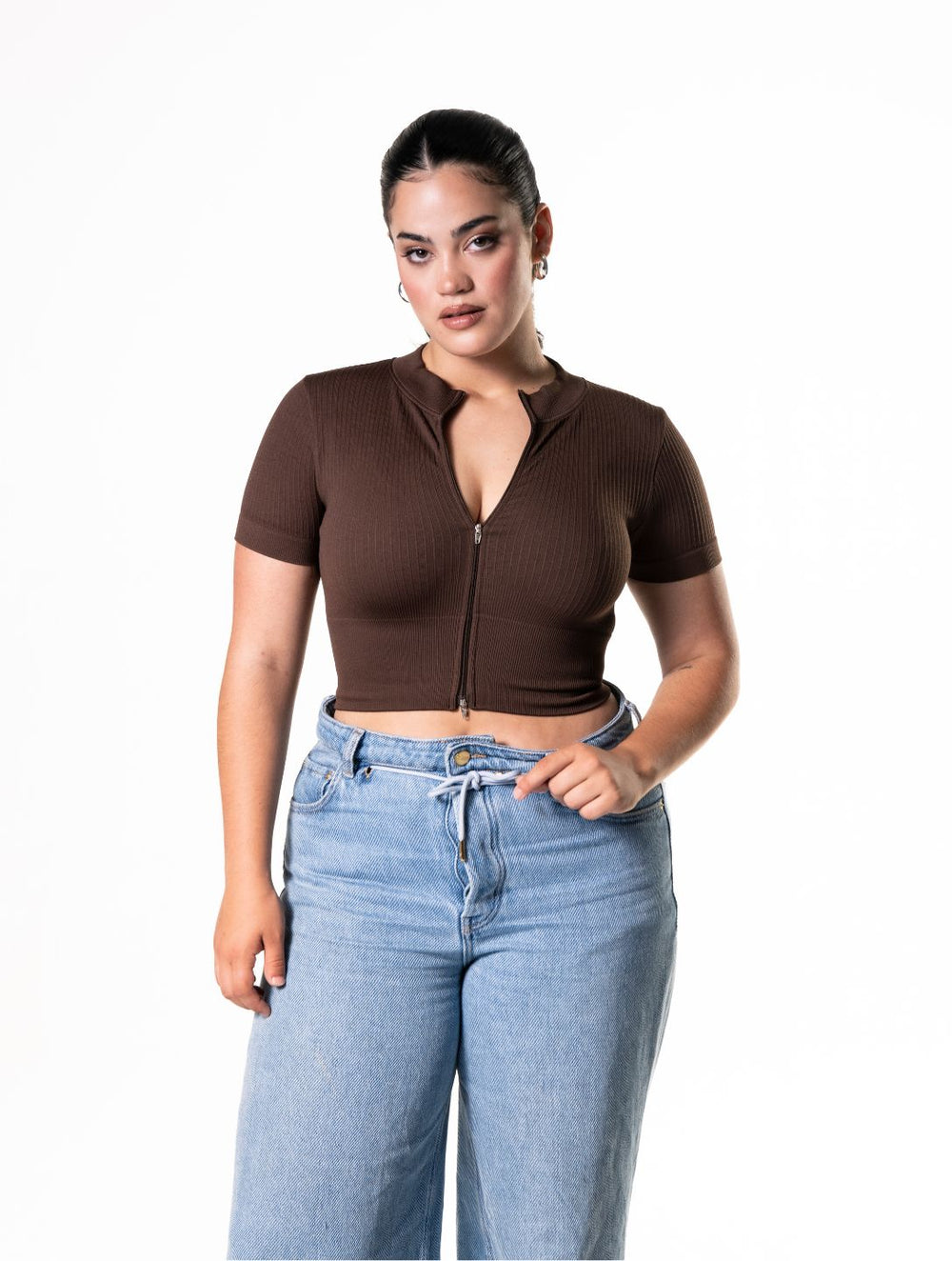 Hoopz Cap Sleeve Crop Top