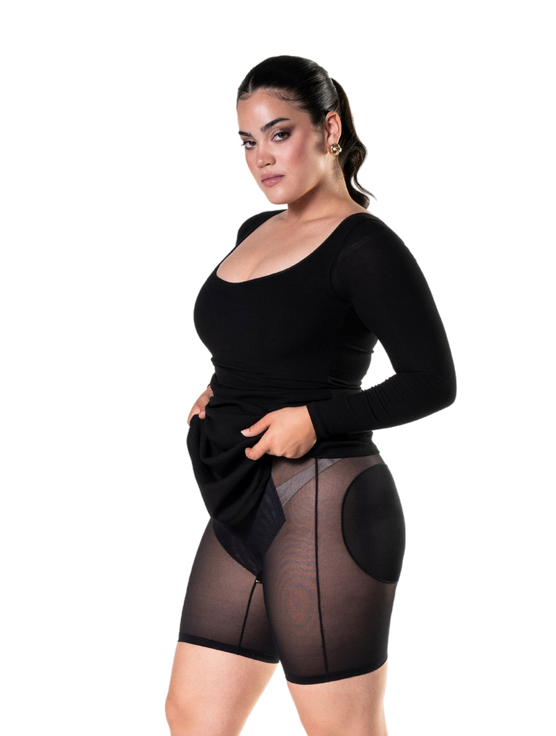 Shapewear Long Sleeve Dress