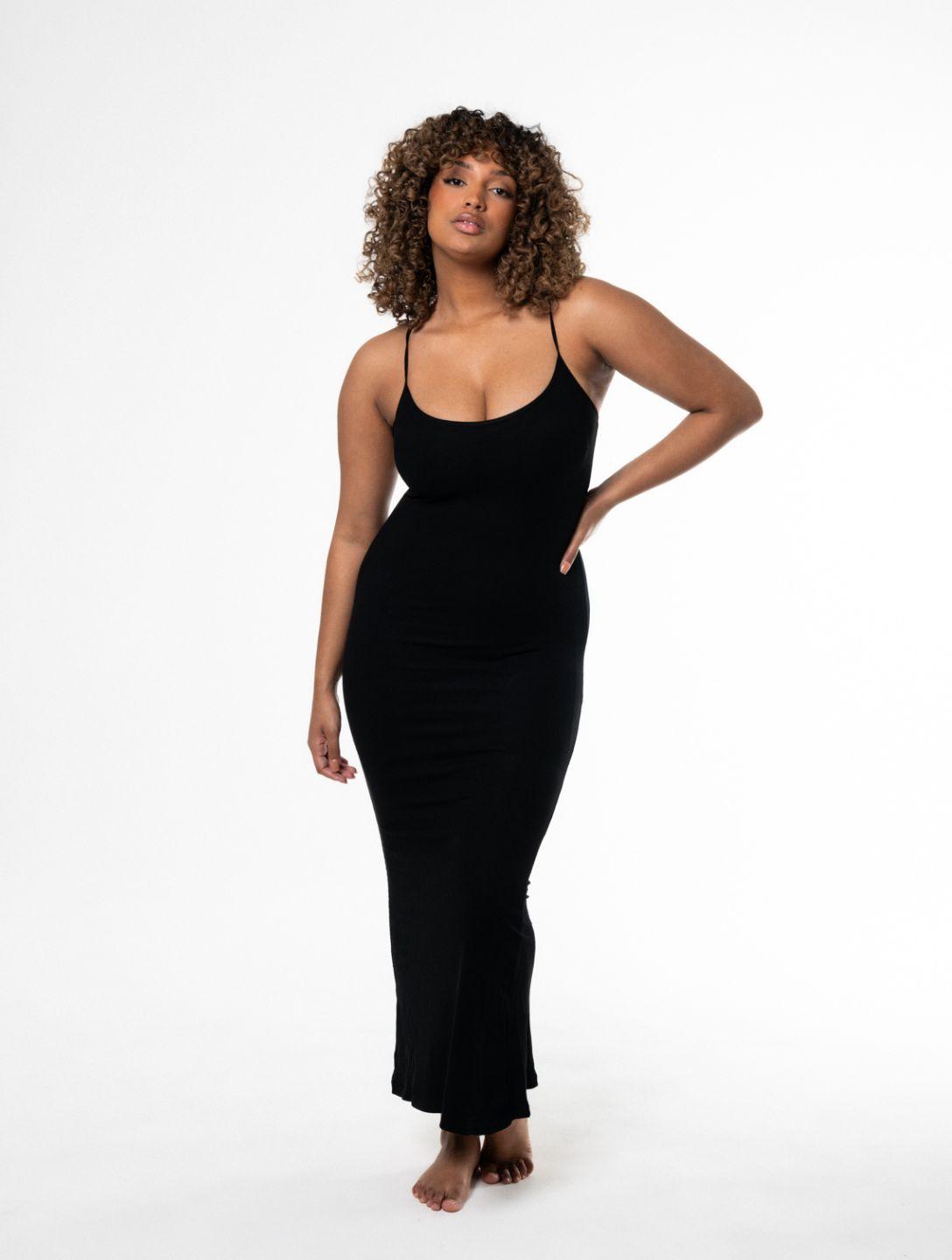 Shapewear-Slip-Maxikleid