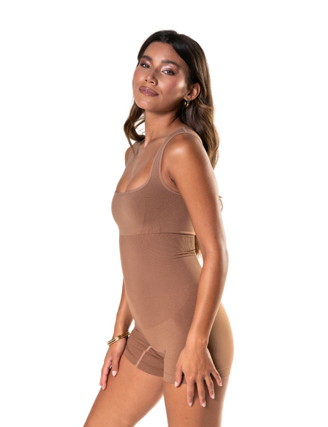 Square Neck Shapewear Jumpsuit - HeyShape