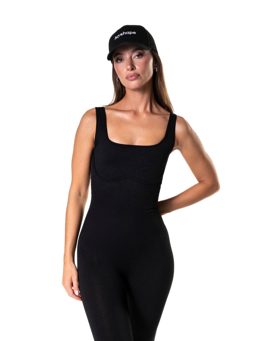 Ausgestellter Jumpsuit mit Carré-Ausschnitt und U-Rücken